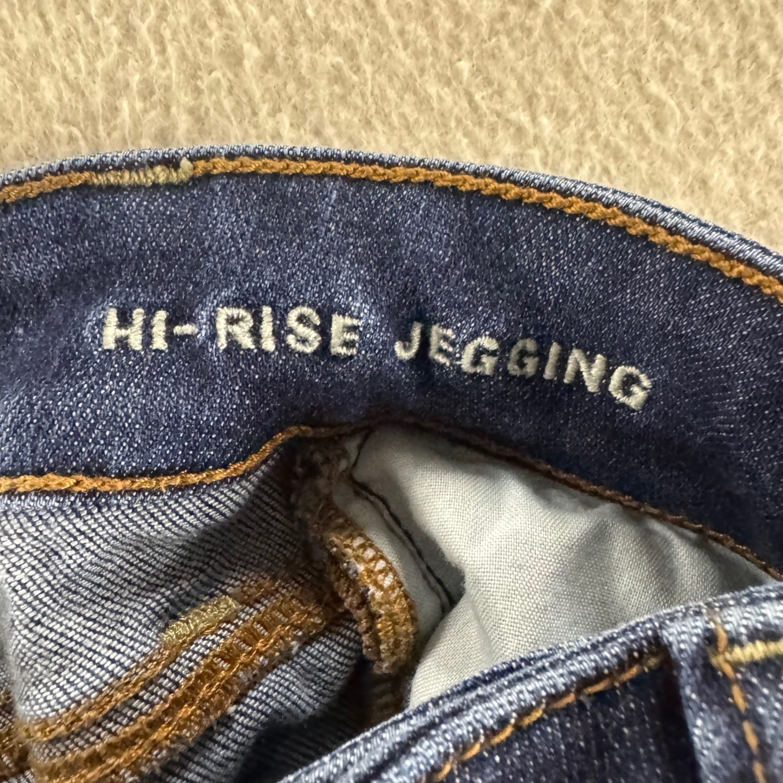 American Eagle Hi-Rise Jegging Womens 00 Short Blue Good Next Level Stretch