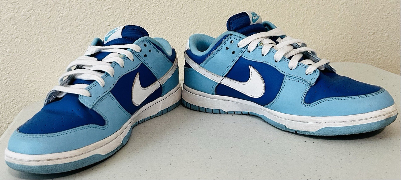Nike Dunk Leather Low Top LaceUp Sneakers Blue/White US Men’s Size 10 DM0121-400