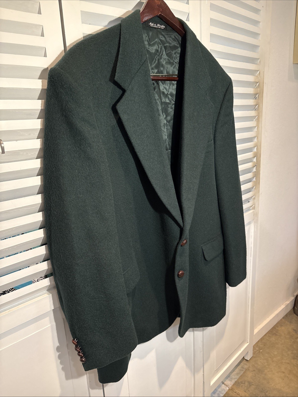 Deansgate 100% Camel Hair Blazer Jacket L Deep Forest Green