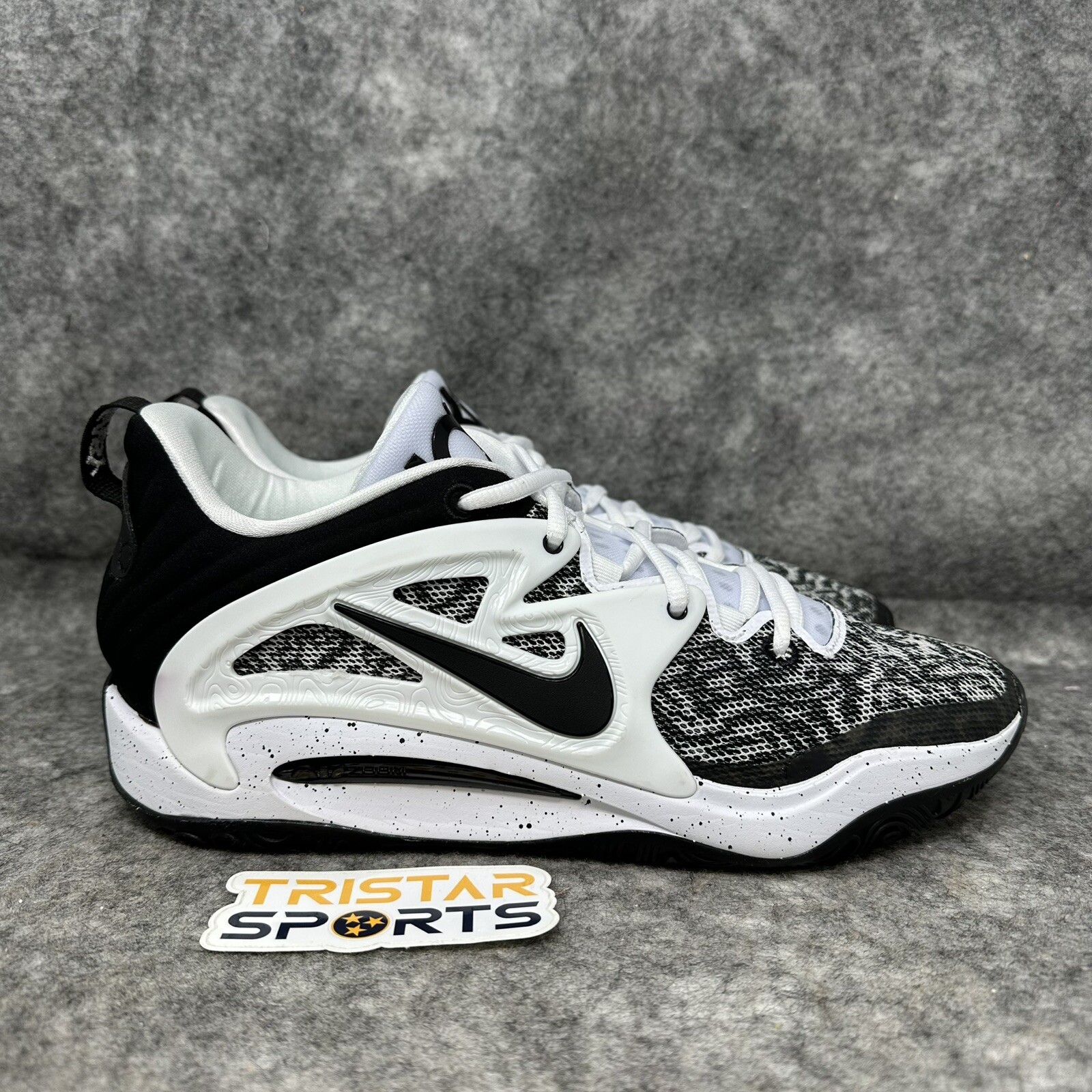Nike KD 15 Basketball Shoes Mens 11.5 Black White Speckled Oreo DO9826-100