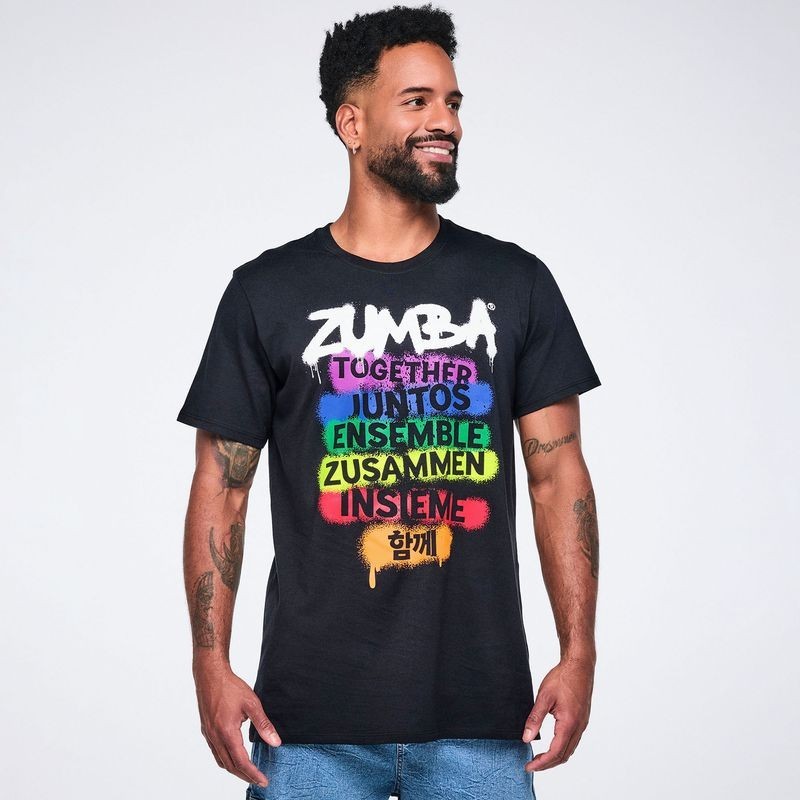 Zumba Pride Unisex Crew Neck Tee – Bold Black ~ XS/S M/L XL/XXL ~ New!