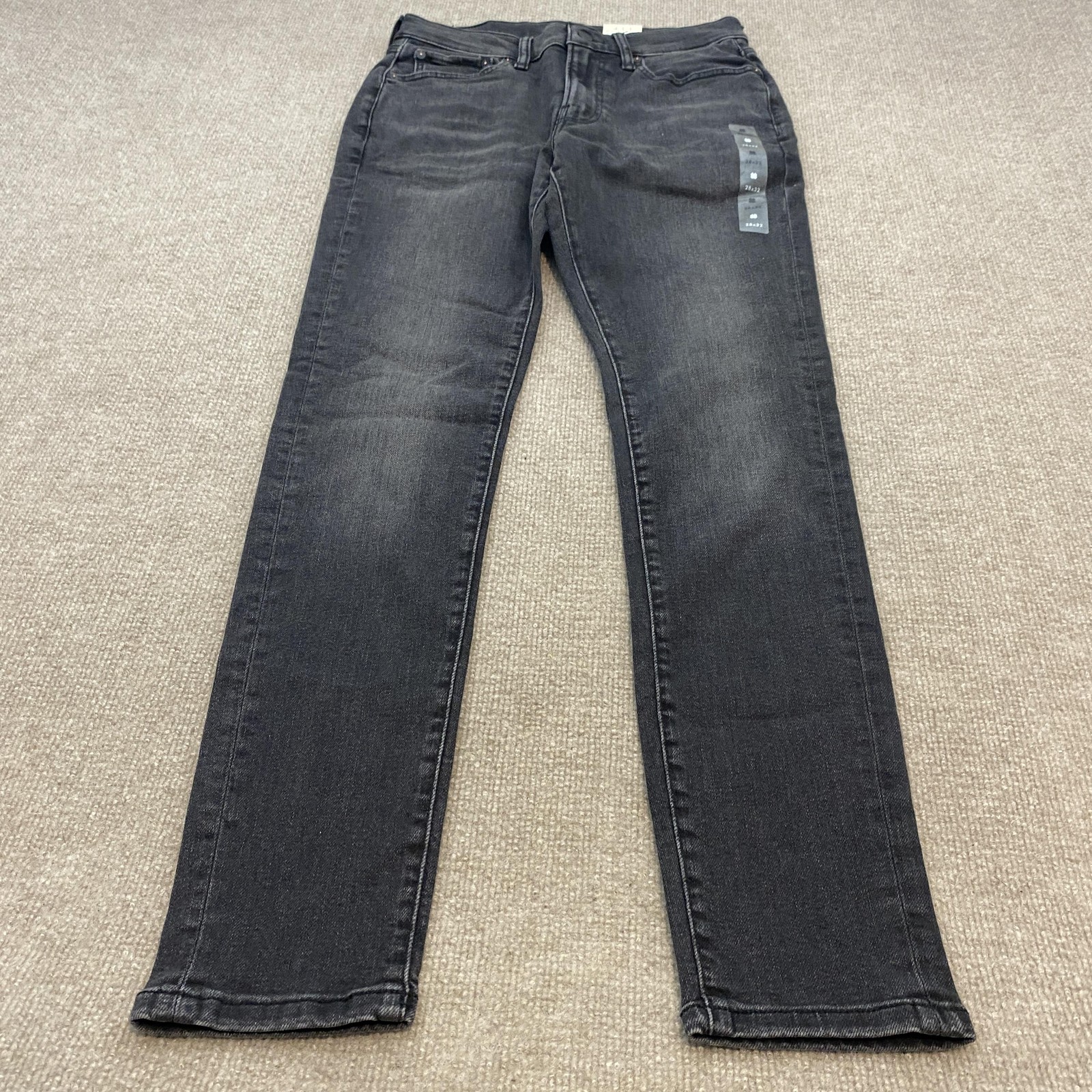 Lucky Brand 411 Athletic Taper Jeans Mens 28×32 Gray Dark Wash Stretch Denim NEW