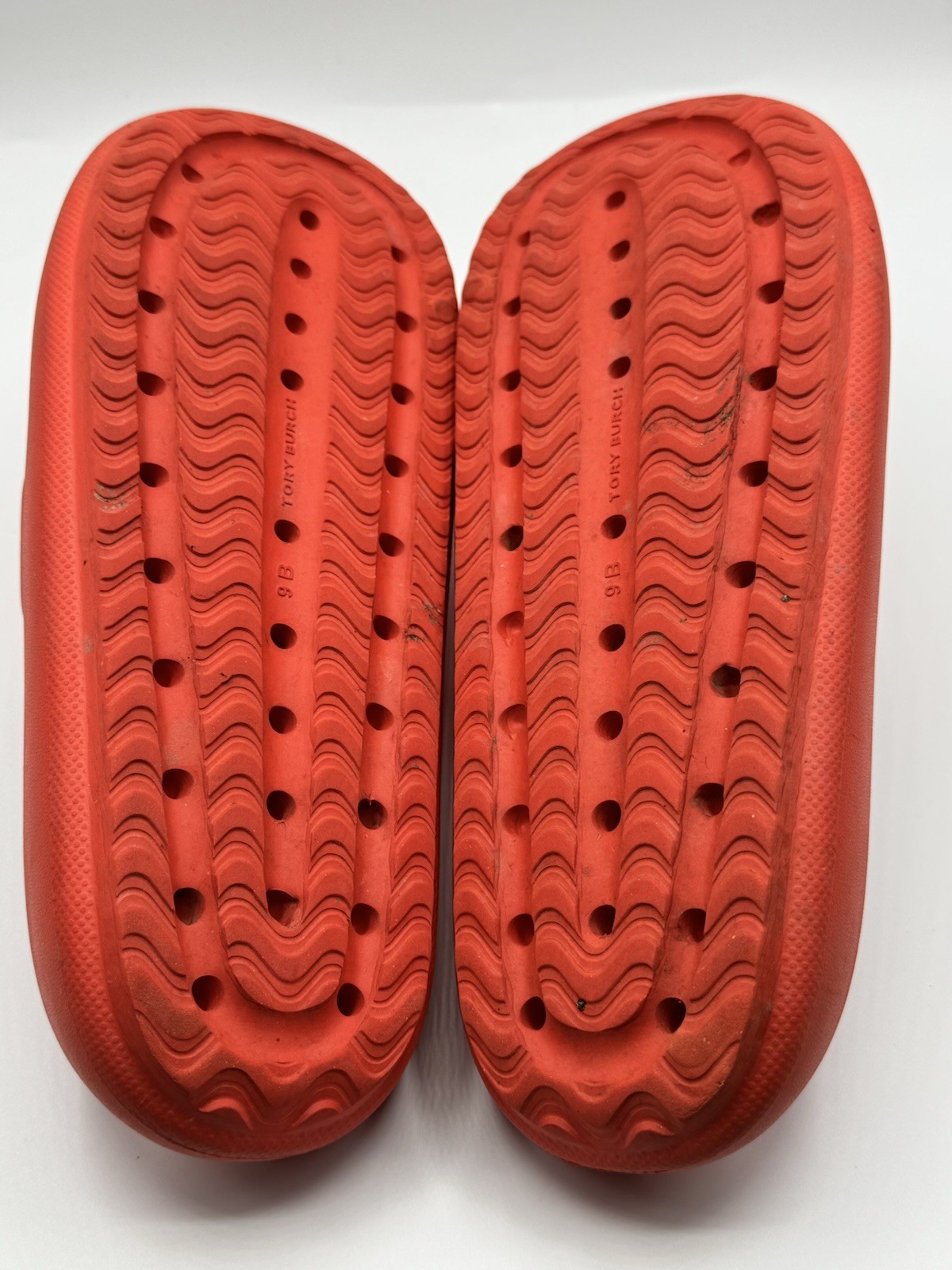 Tory Burch Shower Slide Eva Sandals in Red Poppy Size 9