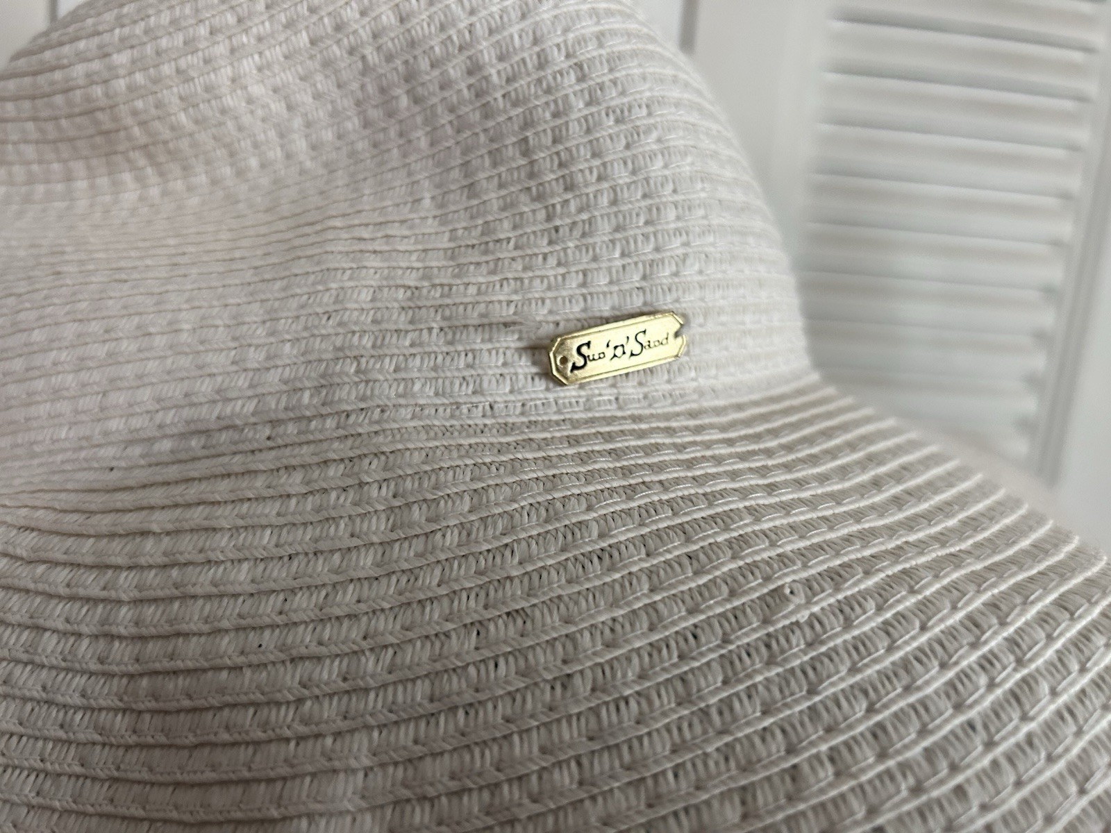 Sun N Sand White Wide Brim Floppy Sun Hat Beach Resort Packable One Size