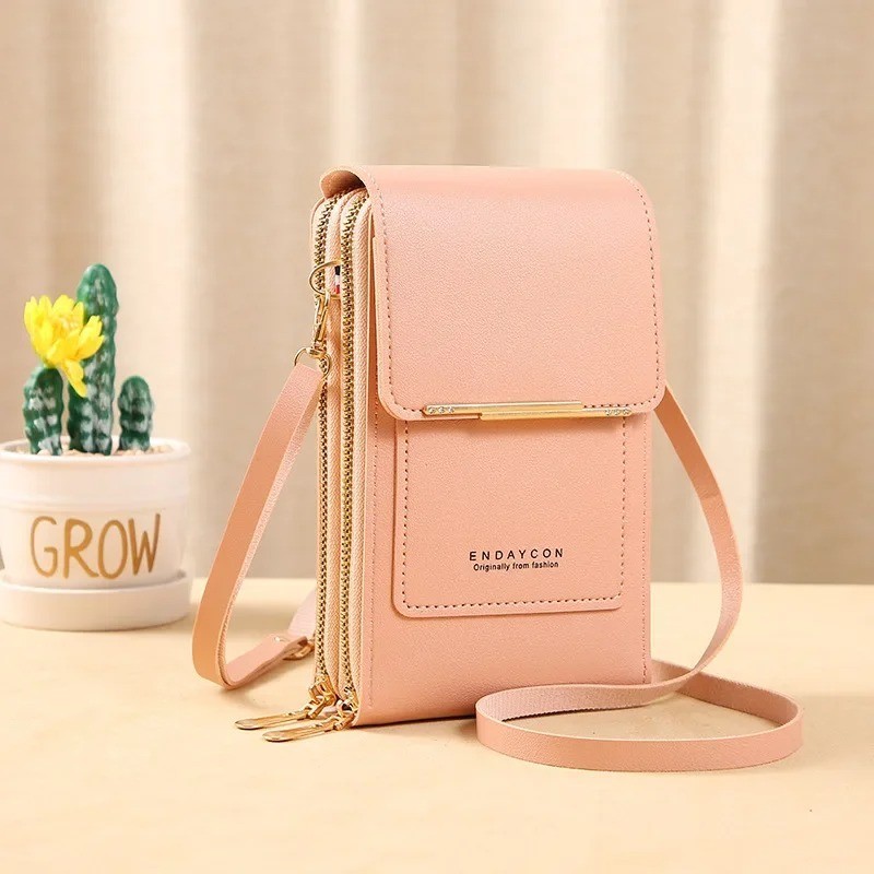 Women’s Crossbody Phone Bag Touch Screen Wallet PU Leather Shoulder Purse