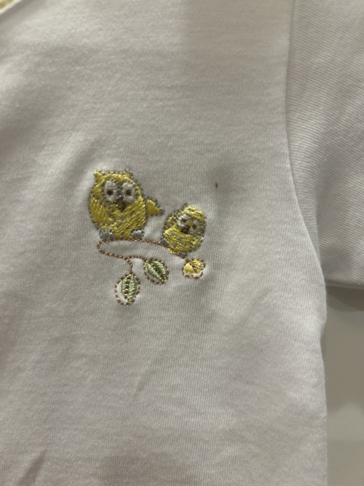 Kissy Kissy owl emb pima footie NB