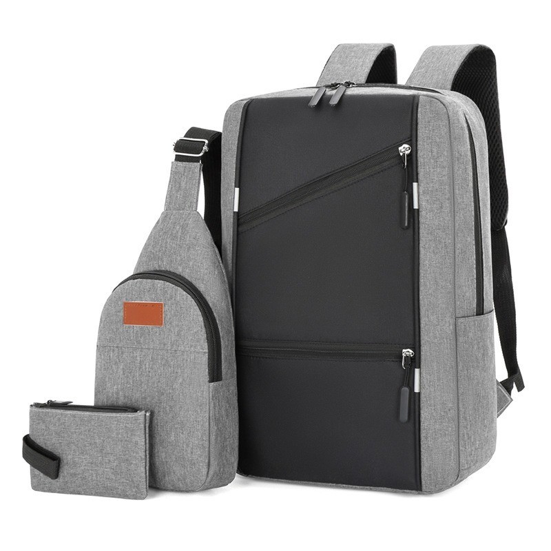 Blue Business Laptop Waterproof Backpack Set Travel College School Bag