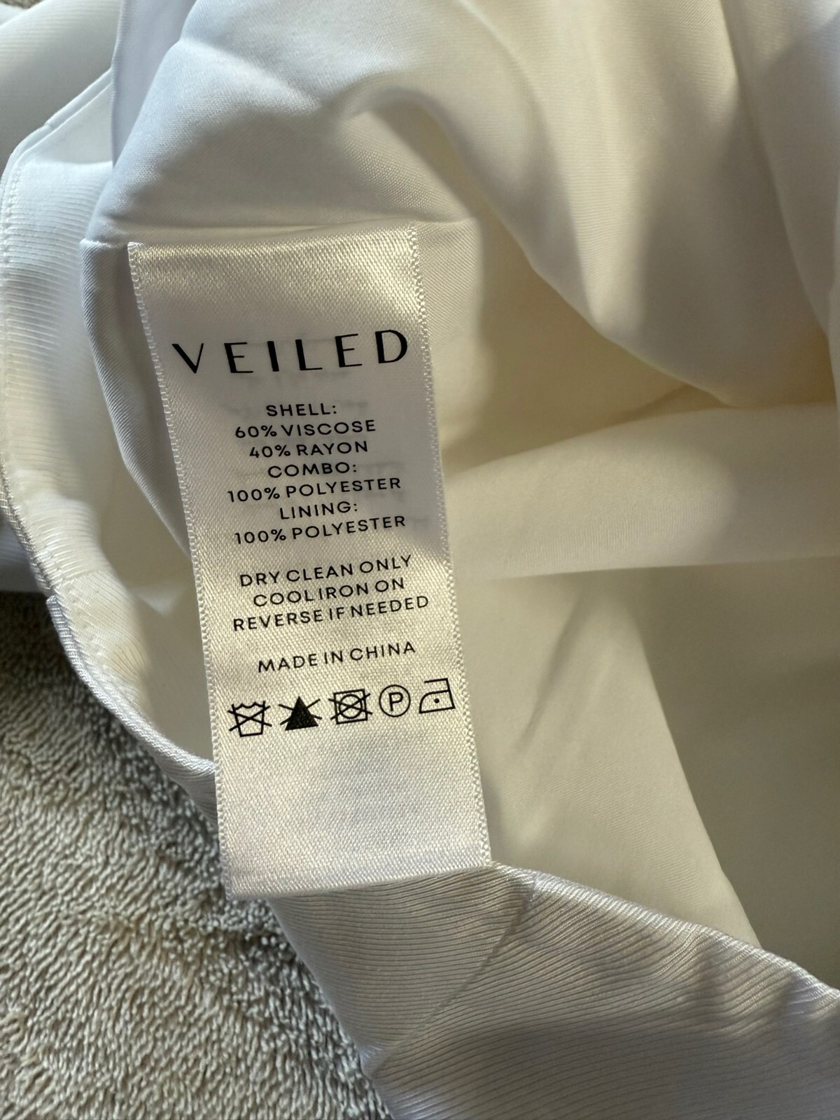 NWT Veiled New York Rayan Organza Trim Trousers – White – Size 26 in