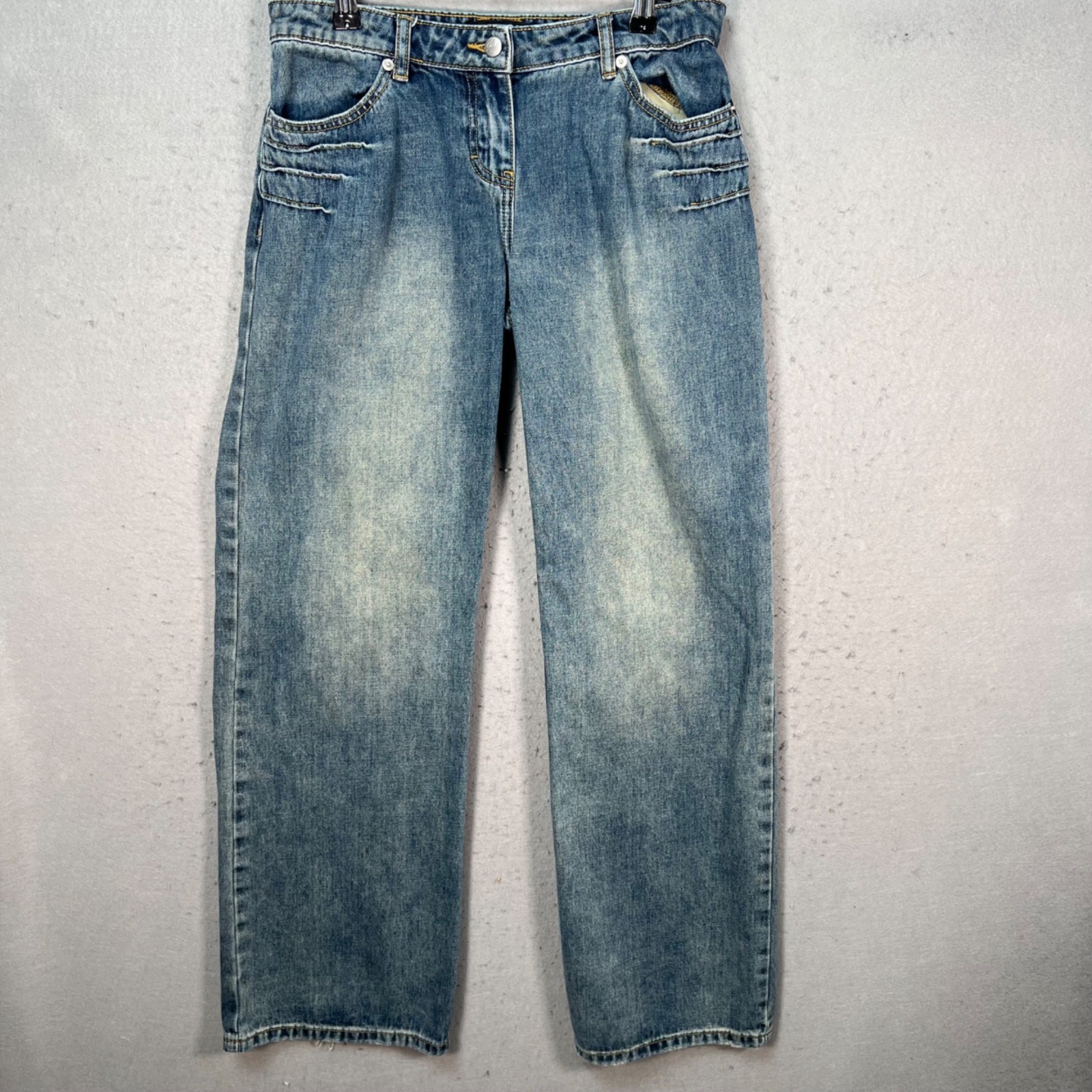 I.AM.GIA Womens Size Small (28 inch Waist) Relaxed Fit Wide Leg Blue Denim Jeans