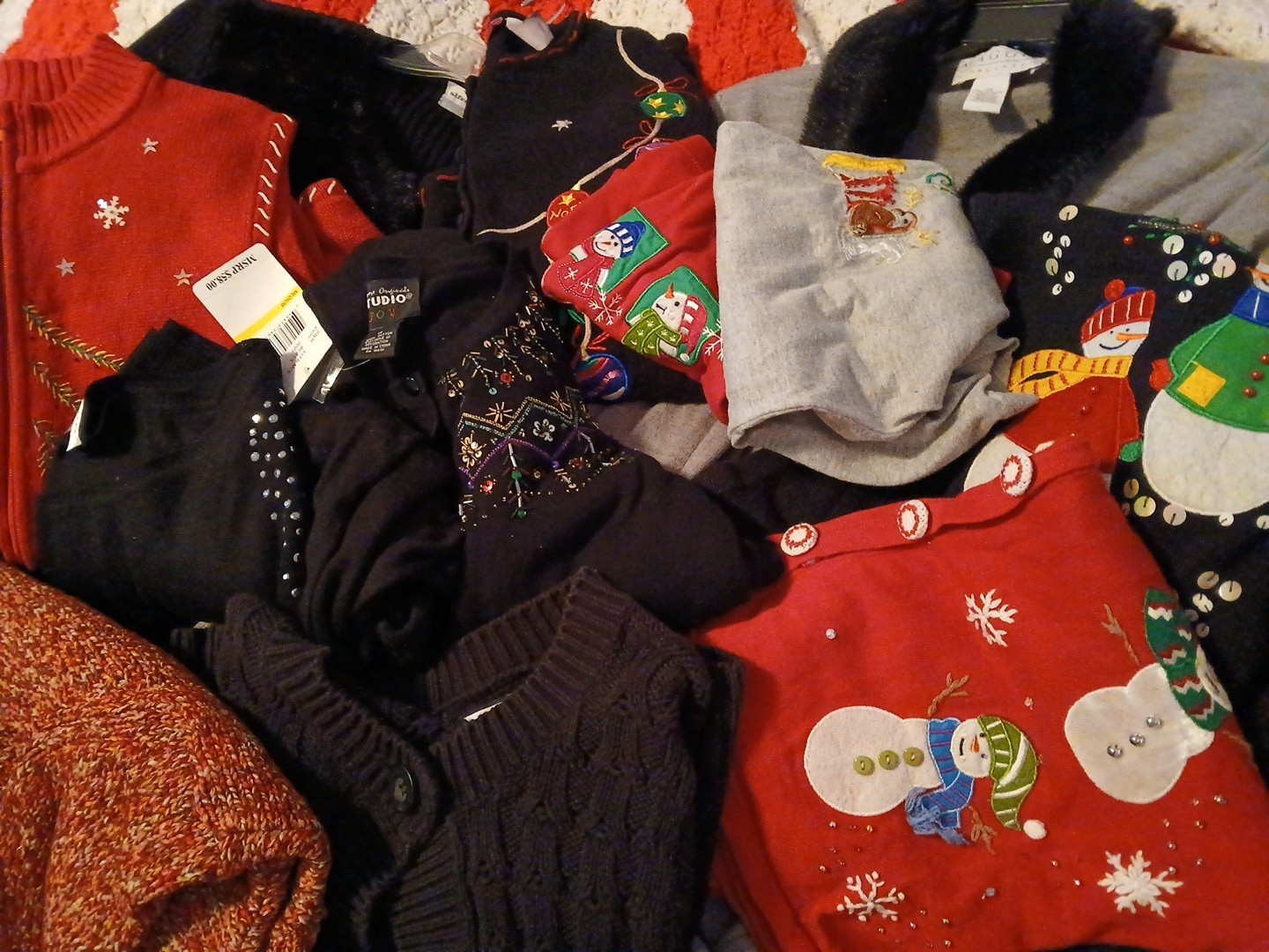 CHOOSE A SWEATER OR MORE FROM THE LISTINGS-DETAILS OF EACH IN DESCRIPTION