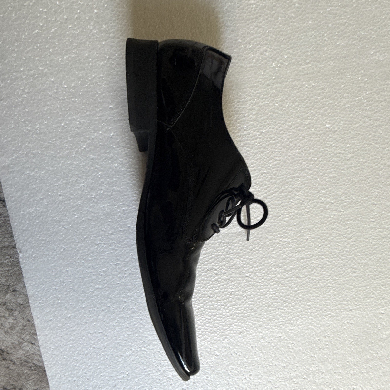 Calvin Klein Brodie Patent Leather Lace-Up Oxford Dress Shoes Black 11.5M