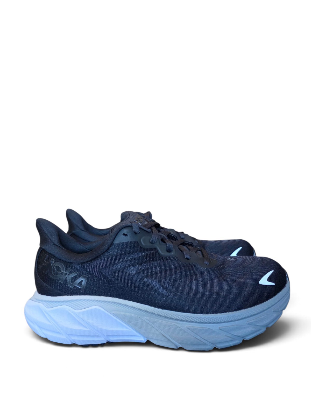 HOKA Arahi 6 Women’s 8.5 D Wide Black White Running Shoes 1123197 BWHT New