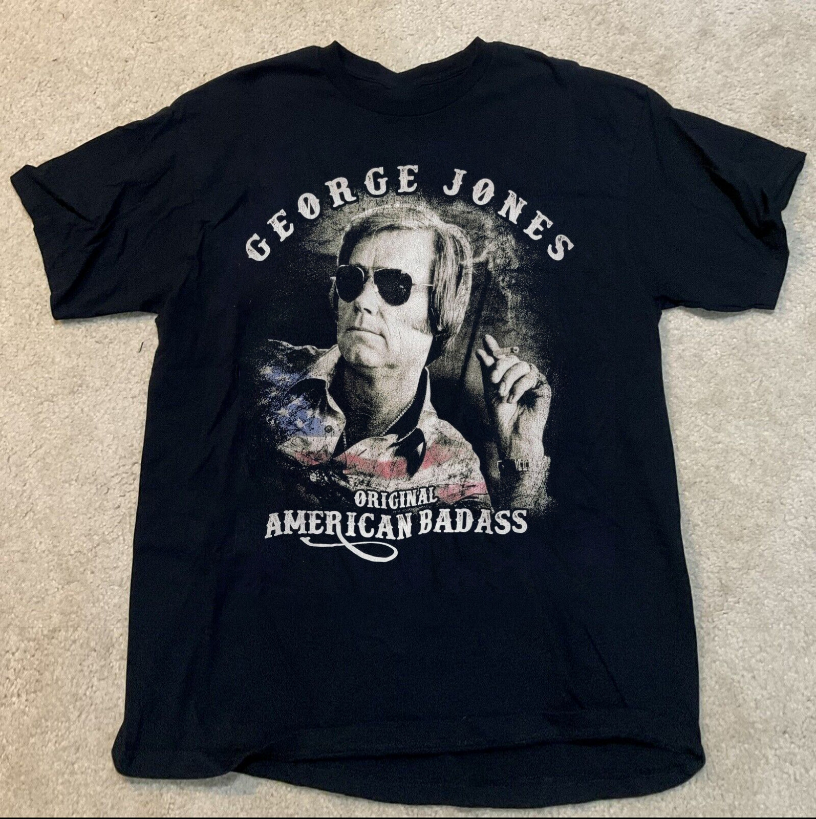 George Jones American Badass Black Short Tee Cotton Unisex Shirt