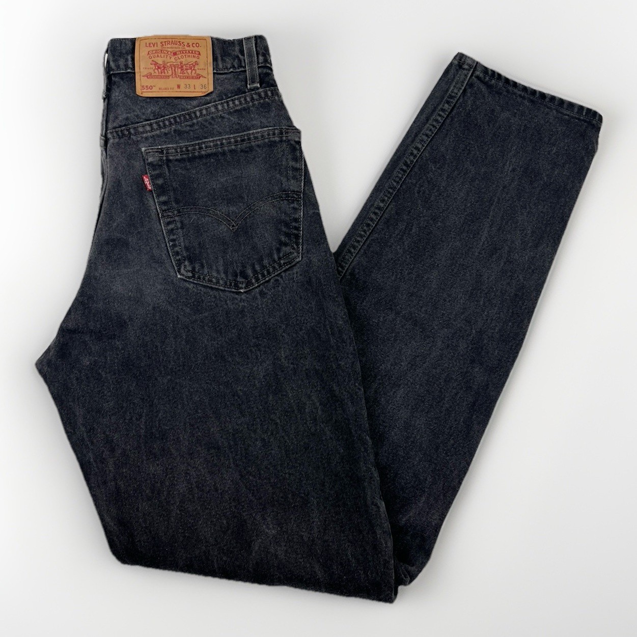 Vintage Levi’s 550 Men’s Black Denim Size 33×36 Relaxed Fit USA Made 90’s Jeans