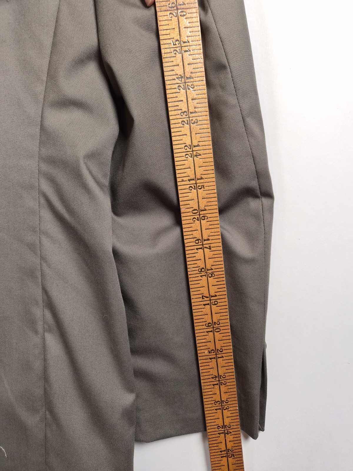 Haspel Perfect Poplin Men’s 2PC Suit 42R 36W Khaki Tan Cotton Blend Pleated READ