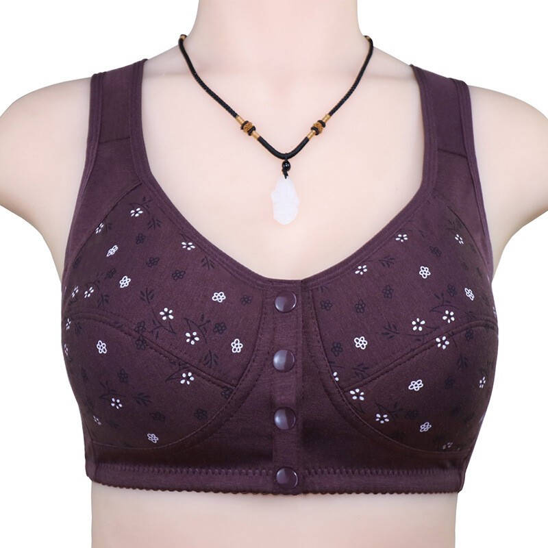 Push Up Full Cotton Bralette Wireless Bras Women Underwear Front Closure Bra