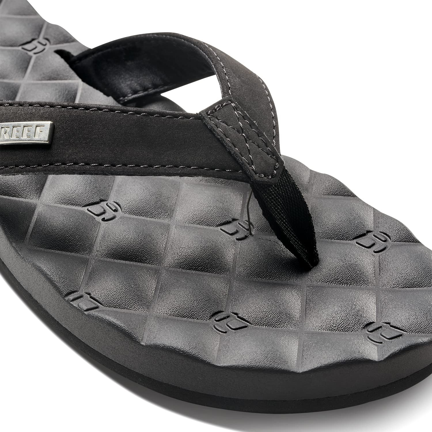 Reef Dreams Womens Flip Flop, Memory Foam Cushion Footbed, Faux Leather Satin