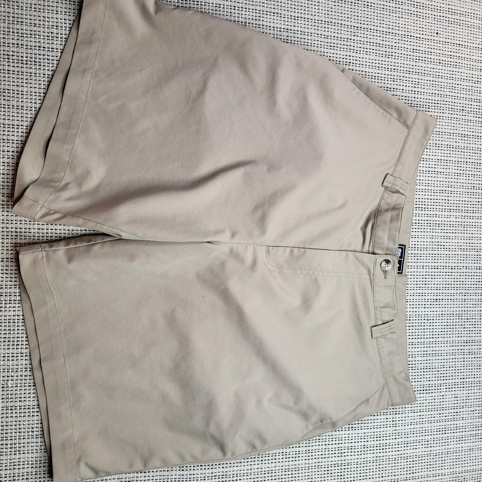 Adidas Golf Shorts Mens 36 Beige Performance Polyester Chino 9 Inch Inseam