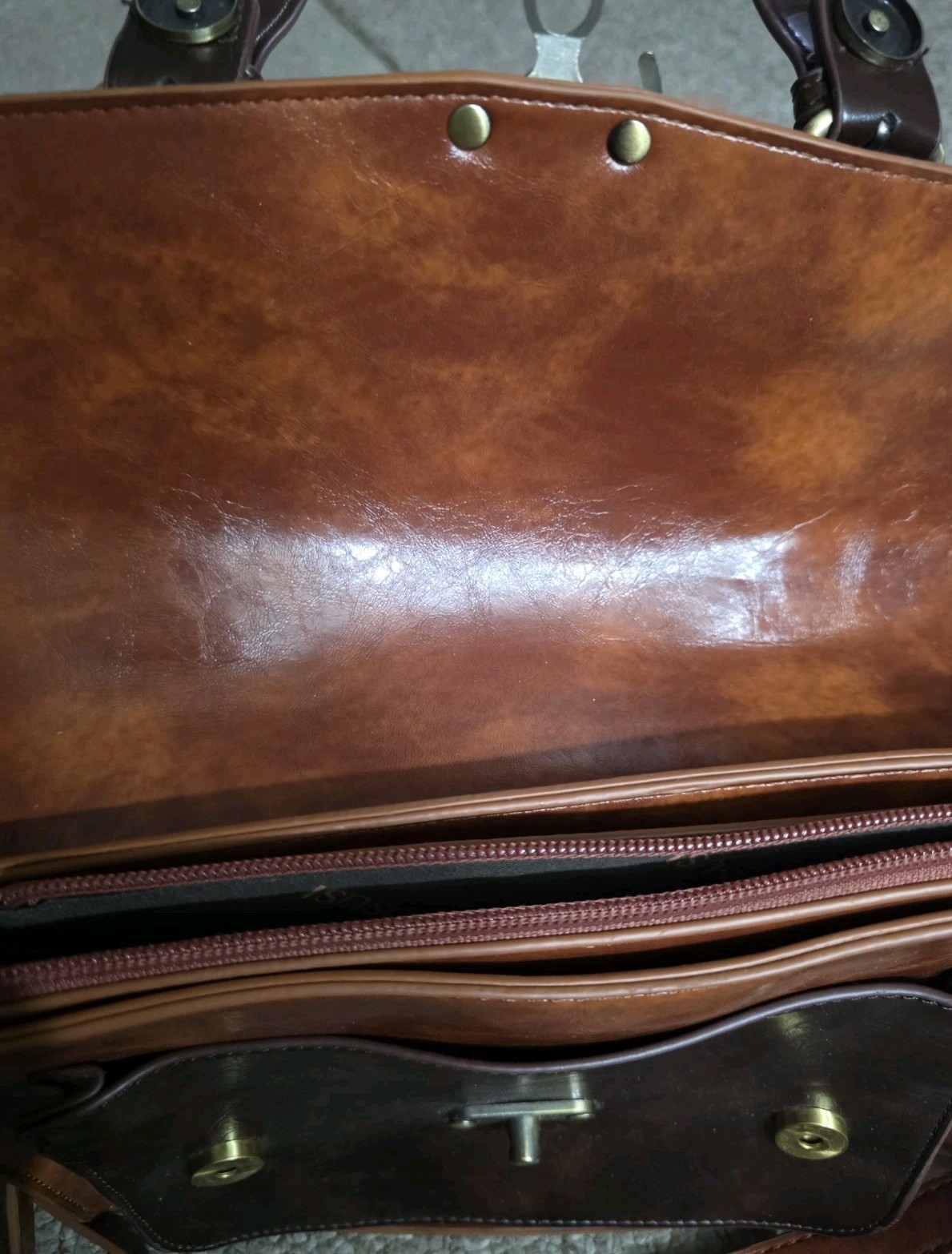 ECOSUSI Vintage Vegan PU Leather Messenger Bag (Please See Description)