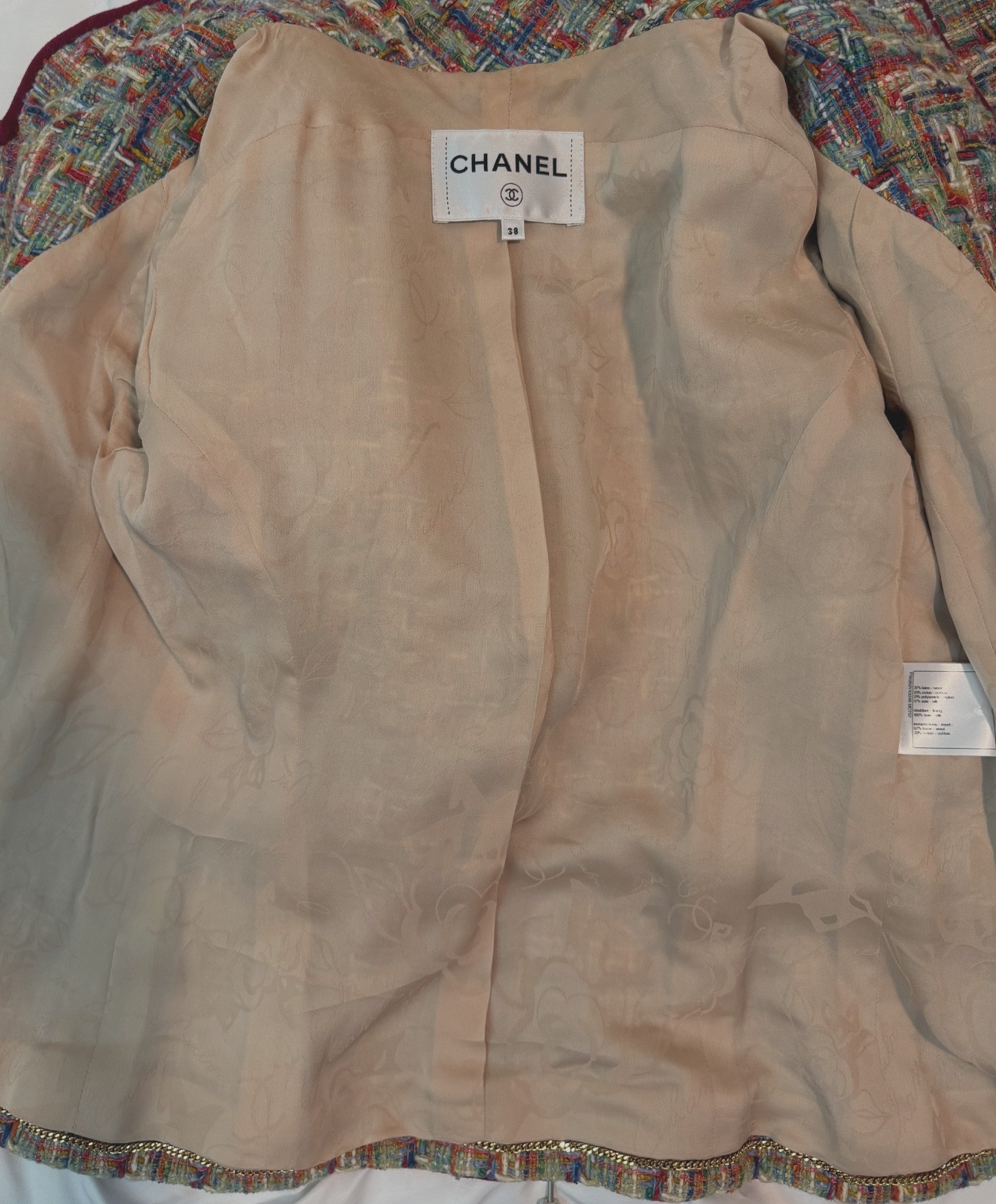 11K Authentic Chanel 2017 Spring “Data Center” Runway Fantasy Tweed Skirt Suit