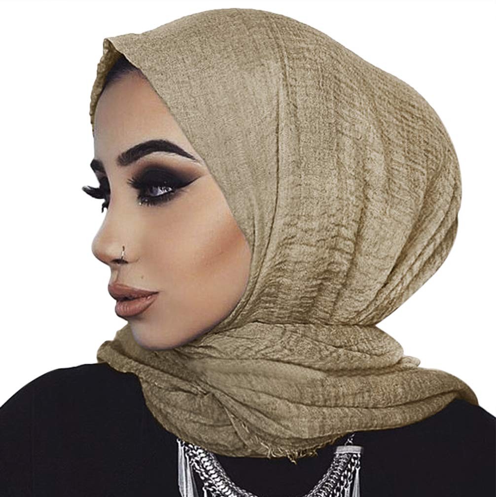 Women Soft Cotton Linen Scarf Wrap Shawl For Any Season Fashion Long Head