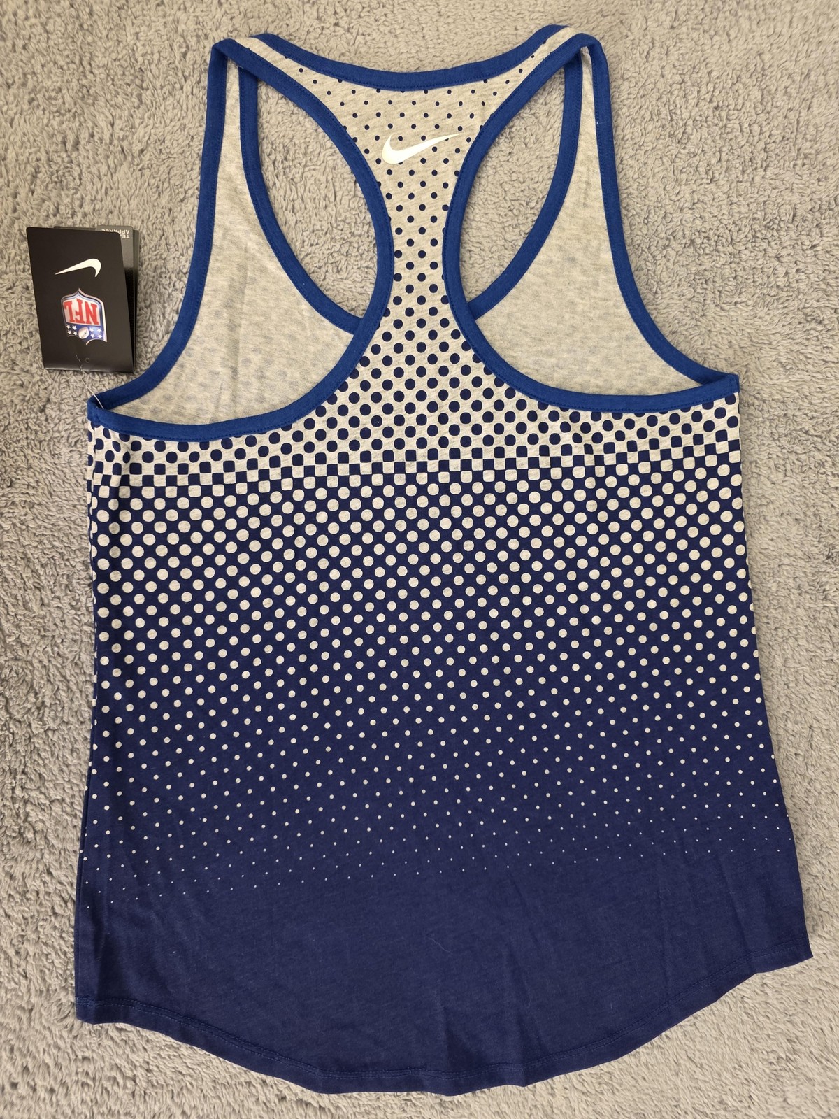Tank Top Womens Medium Blue Gray NFL Football Racerback Nike Indianapolis Colts