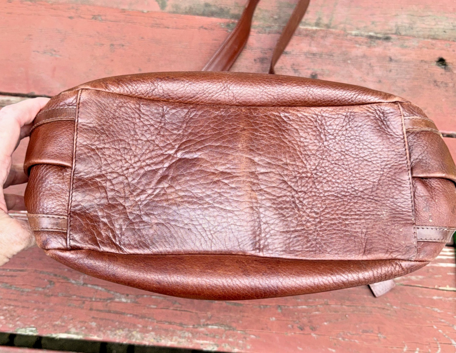 Tuscan’s Brown Italian All Leather Shoulder Satchel Mailbag Saddle Bag Adustable