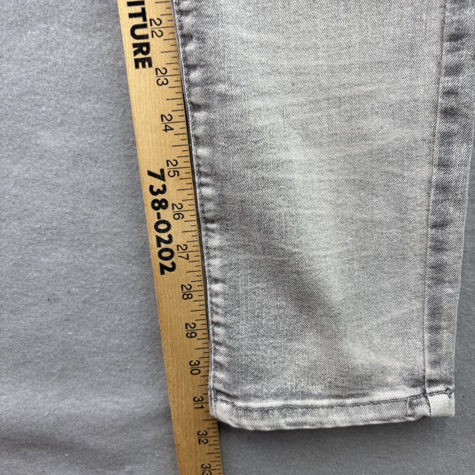WAIMEA Denim Jeans Mens Size 30 Gray Skinny Fit Distressed Moto NWT