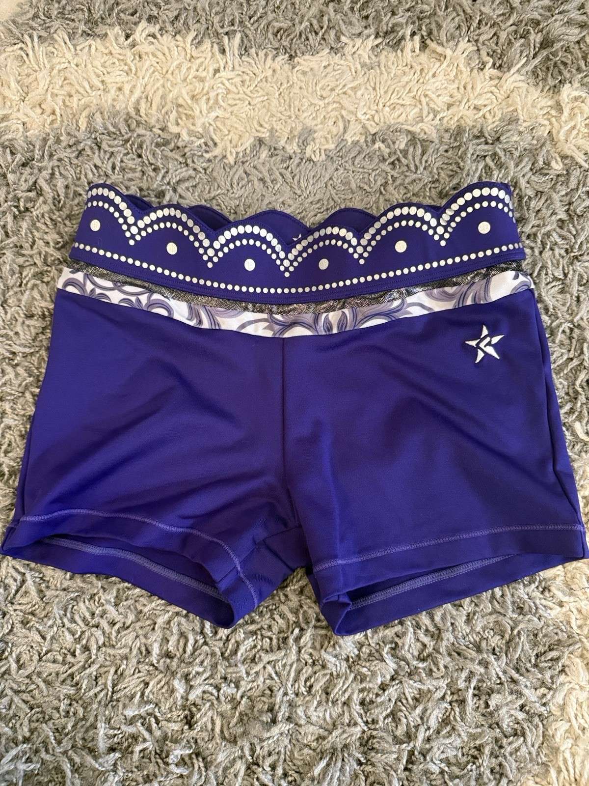 Rebel Athletic Scallop Compression Shorts Size Adult Small AS