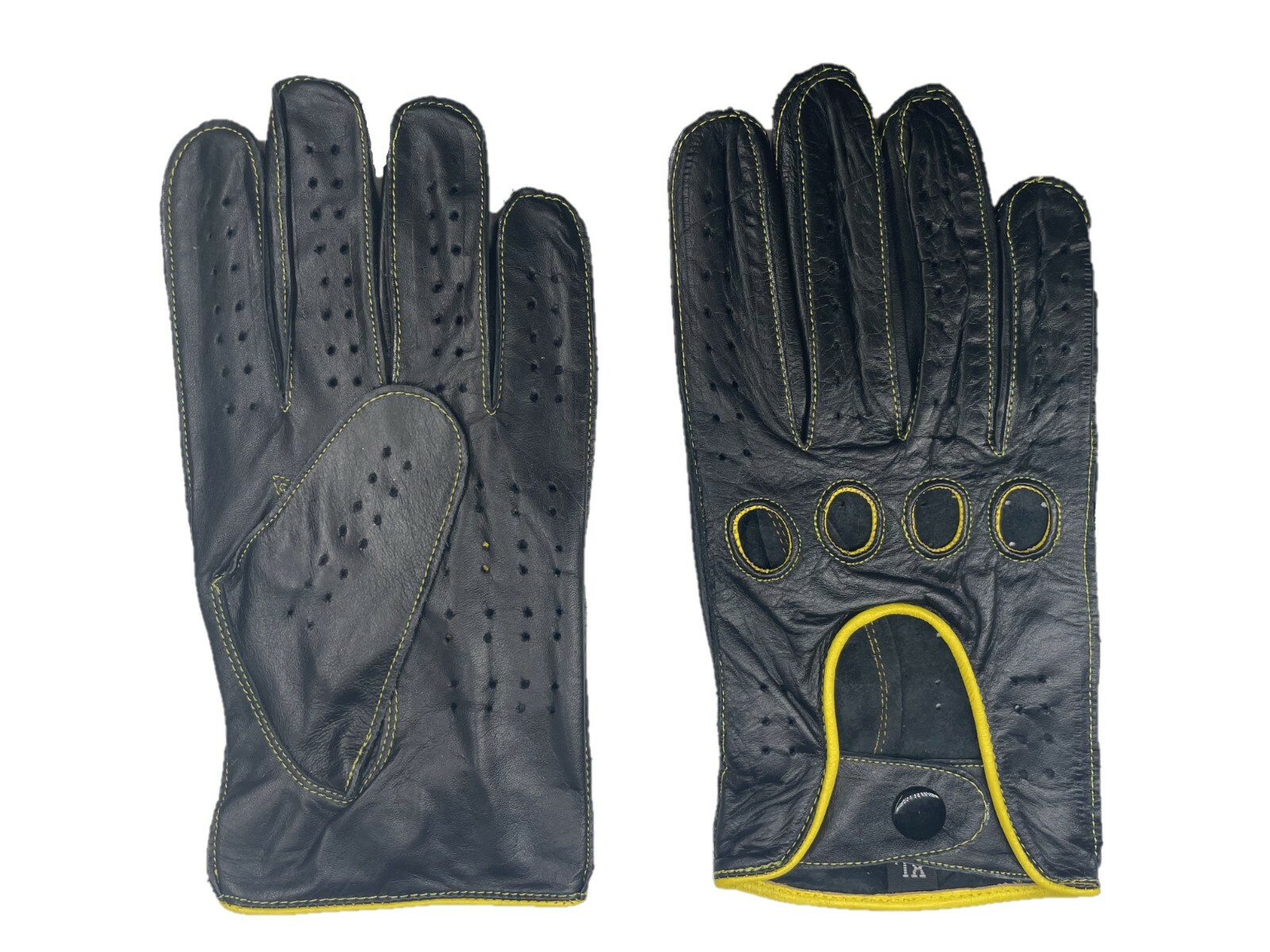 MEN’S 100% GENUINE LEATHER DRIVING GLOVES REVERSE STITCH CHAUFFEUR