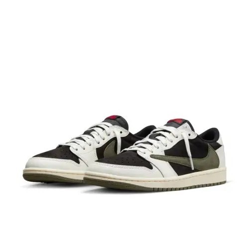 Nike Jordan 1 Low OG SP Travis Scott Olive Sneakers DZ4137-106