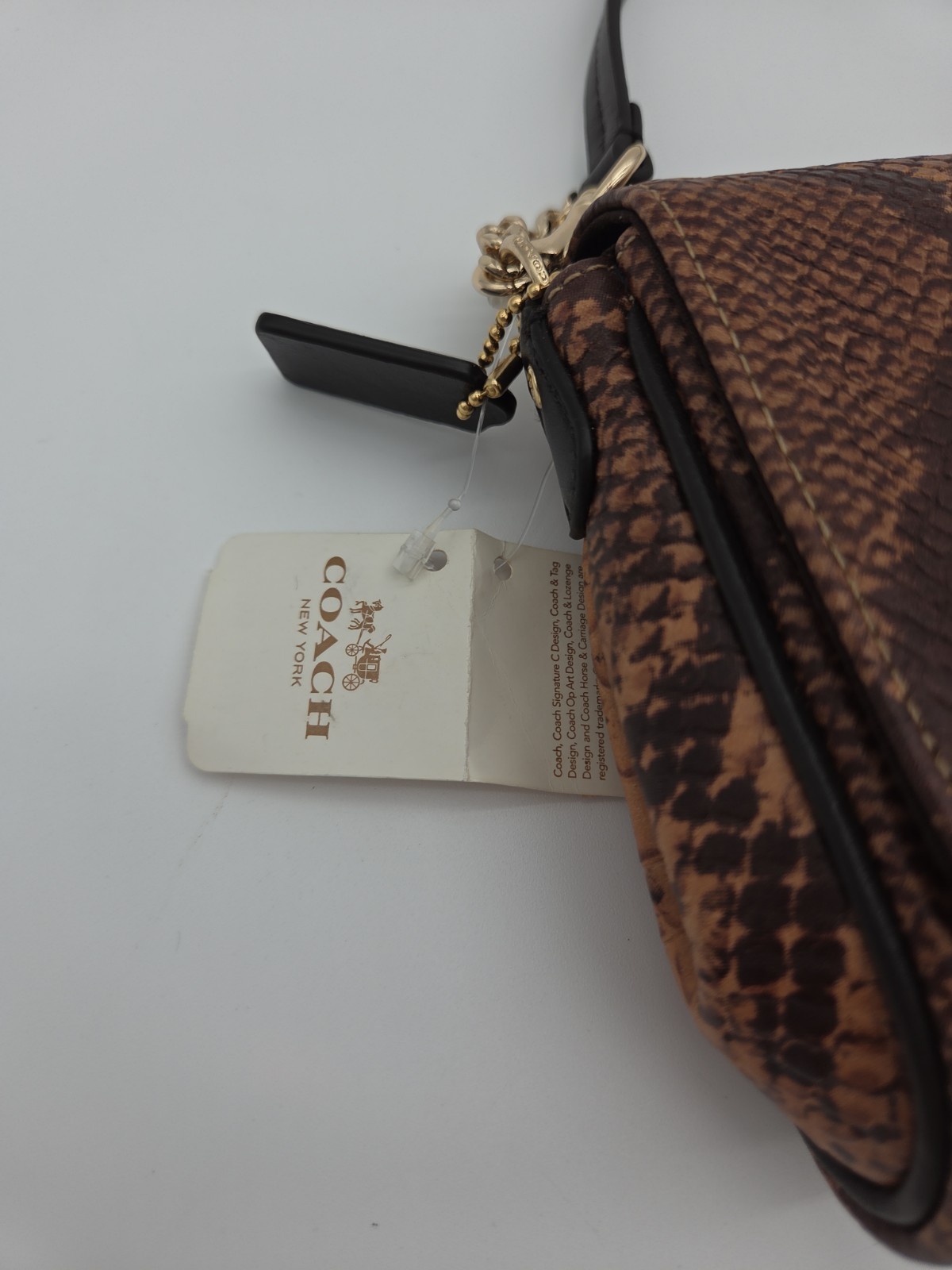 Coach Snake Mini Ruby Crossbody Handbag 35555 IM(Light Gold)/Natural Vtg 90s Y2K
