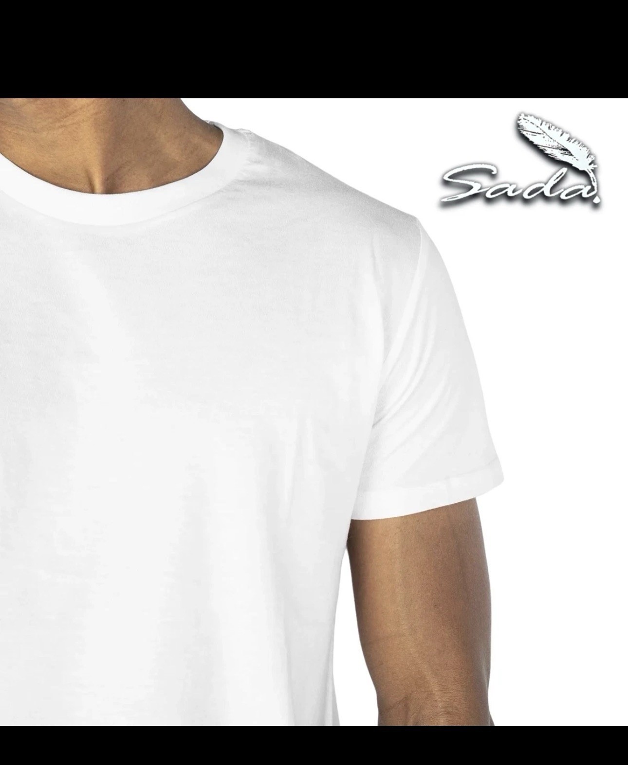 Sada Crew-Neck T-shirt Short-sleeve (3pc) 100% Cotton. Size S