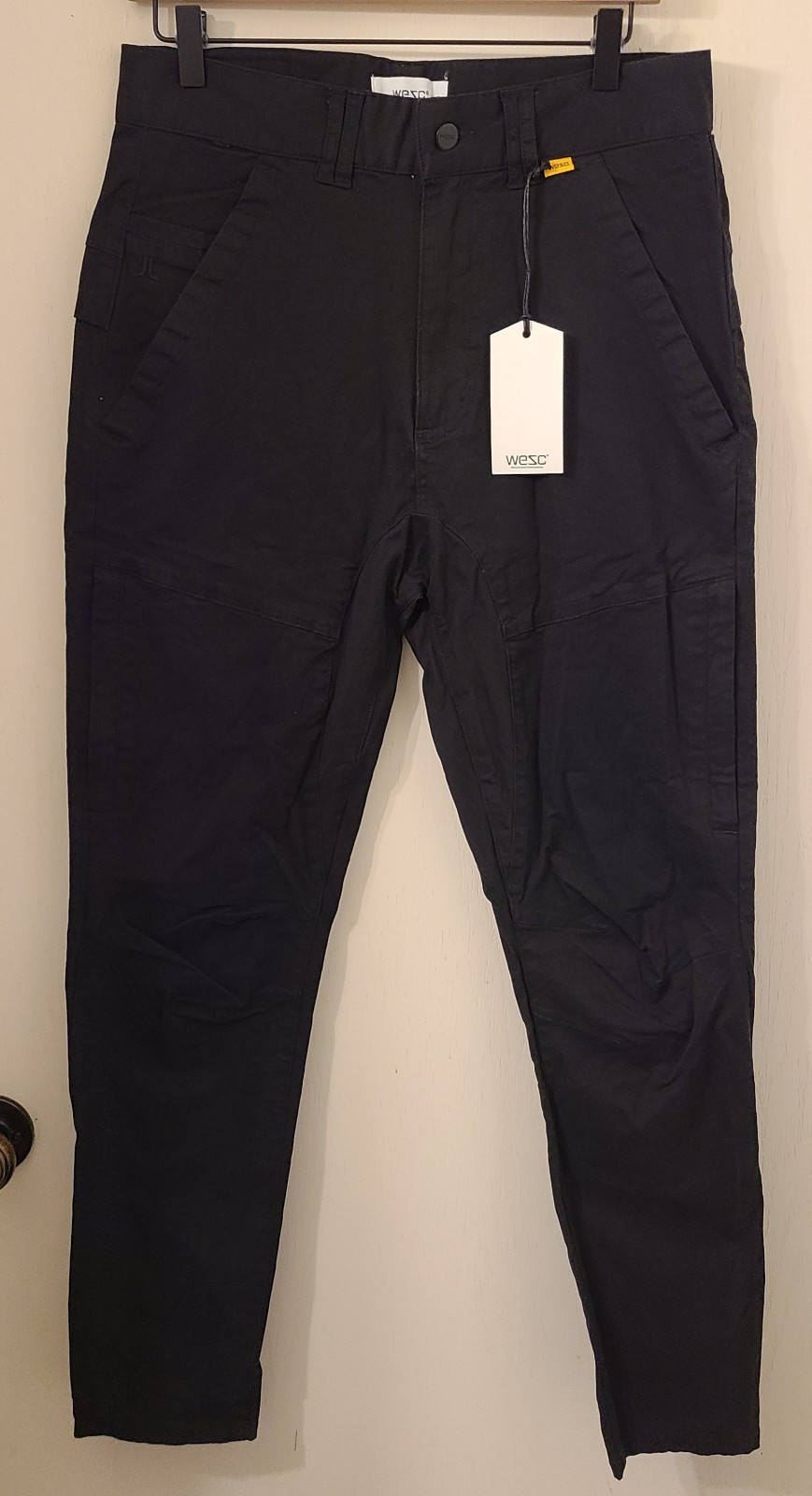 NWT WESC Montauk 7 Pocket Engineered Chino Pants Men M Women L Black