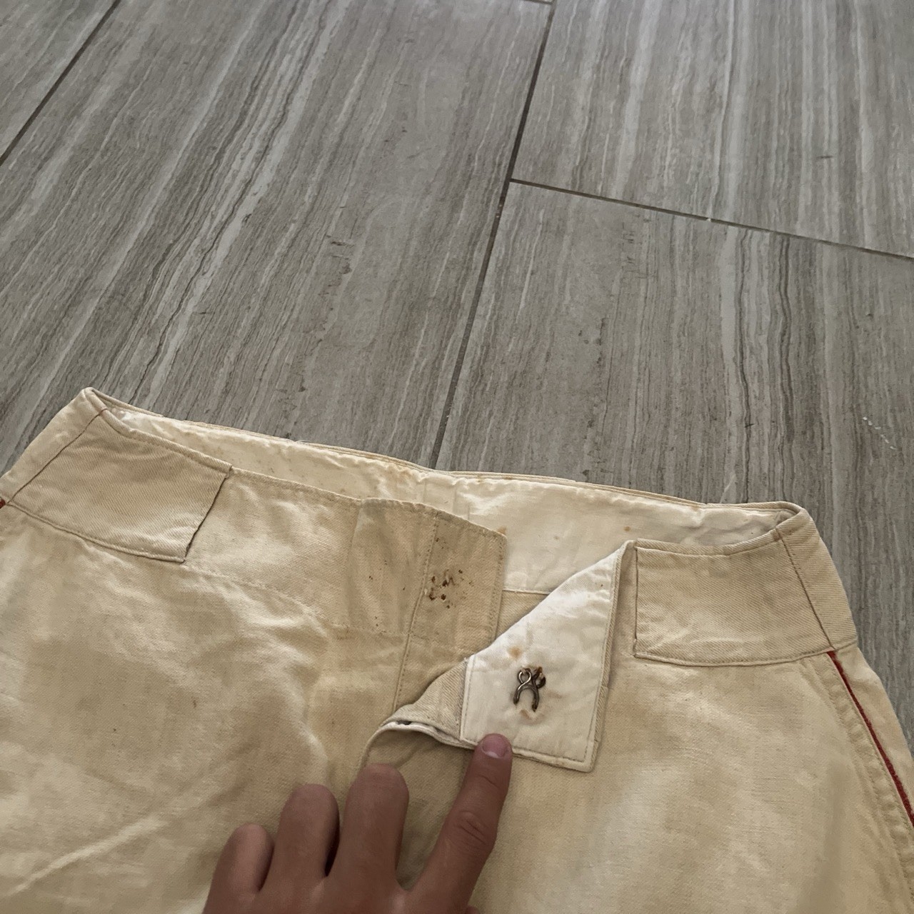 30s / 40s true vintage Spalding Bros Men’s Beige Cotton Canvas Pants 34W