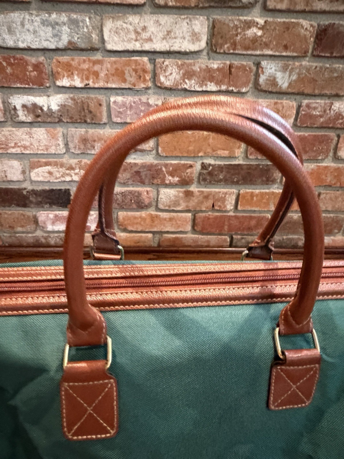 Vintage Ralph Lauren Weekender Duffle Bag 80’s-90’s Green Canvas Travel Tote