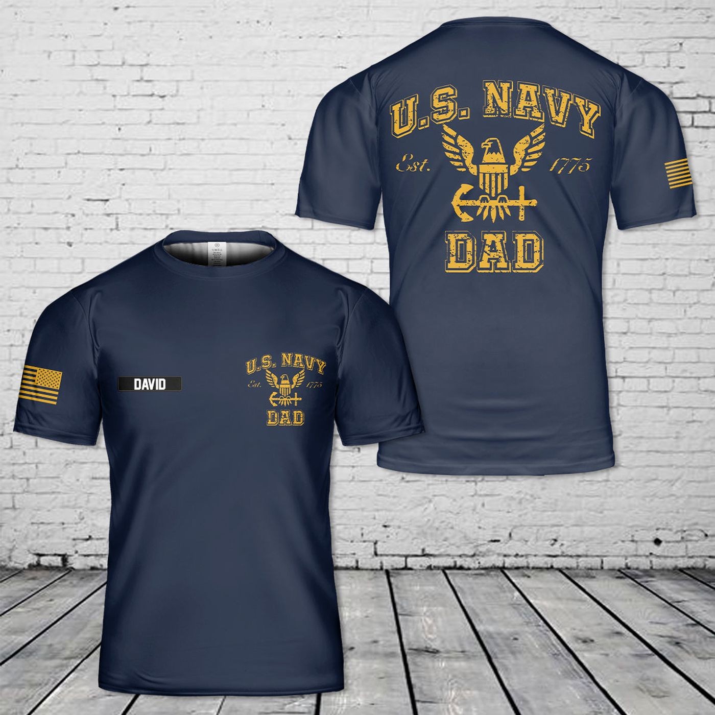 US Navy Dad T-Shirt Best Gift For Dad