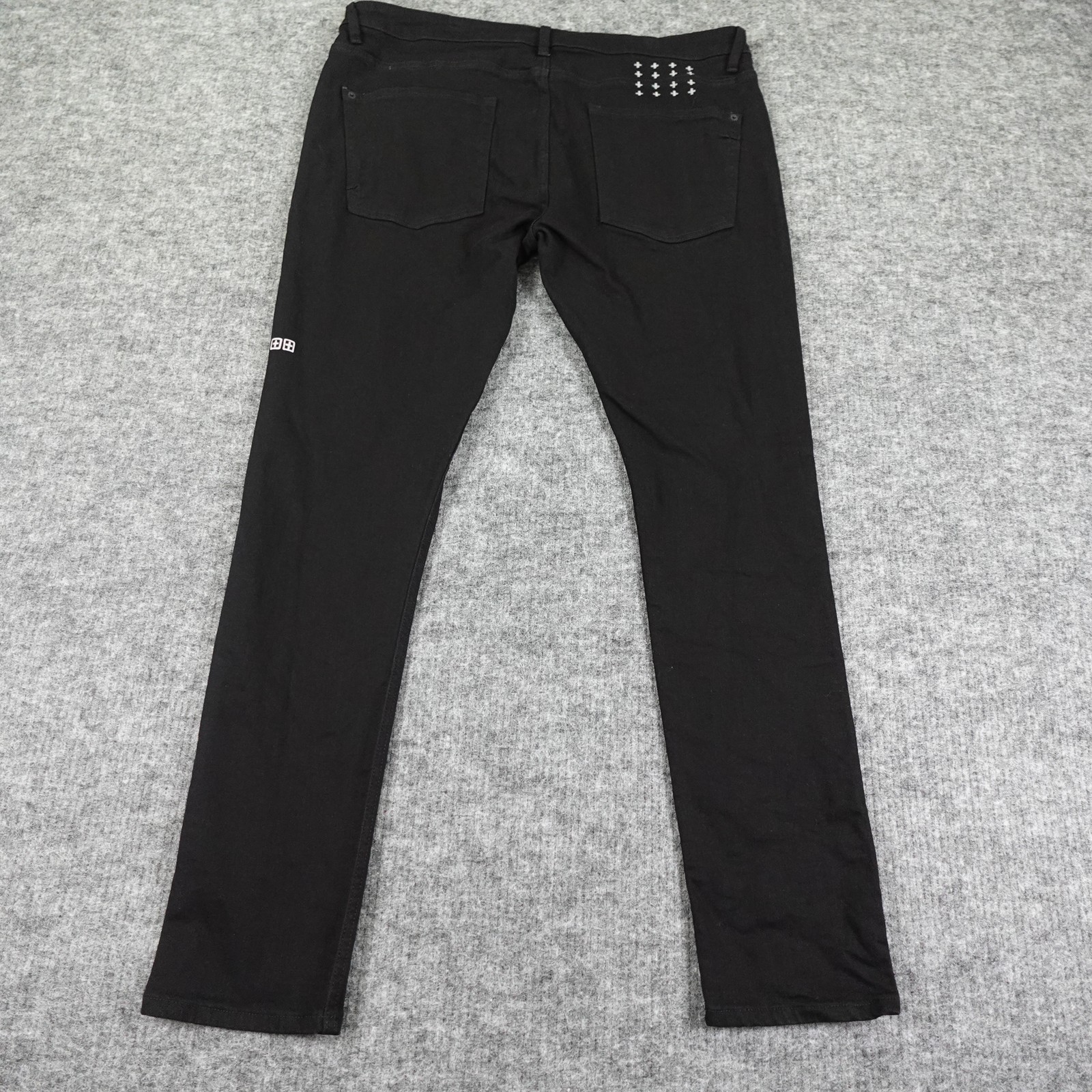 Ksubi Jeans Mens 38 Van Winkle Ace Slice Black Distressed Stretch Skate Street