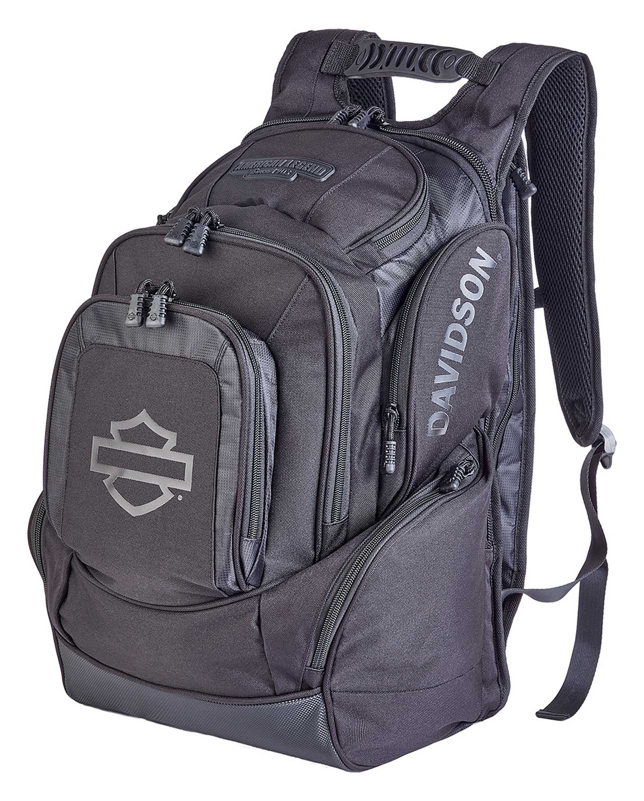 Harley-Davidson Rubber Bar & Shield Legend Rugged Polyester Backpack – Black