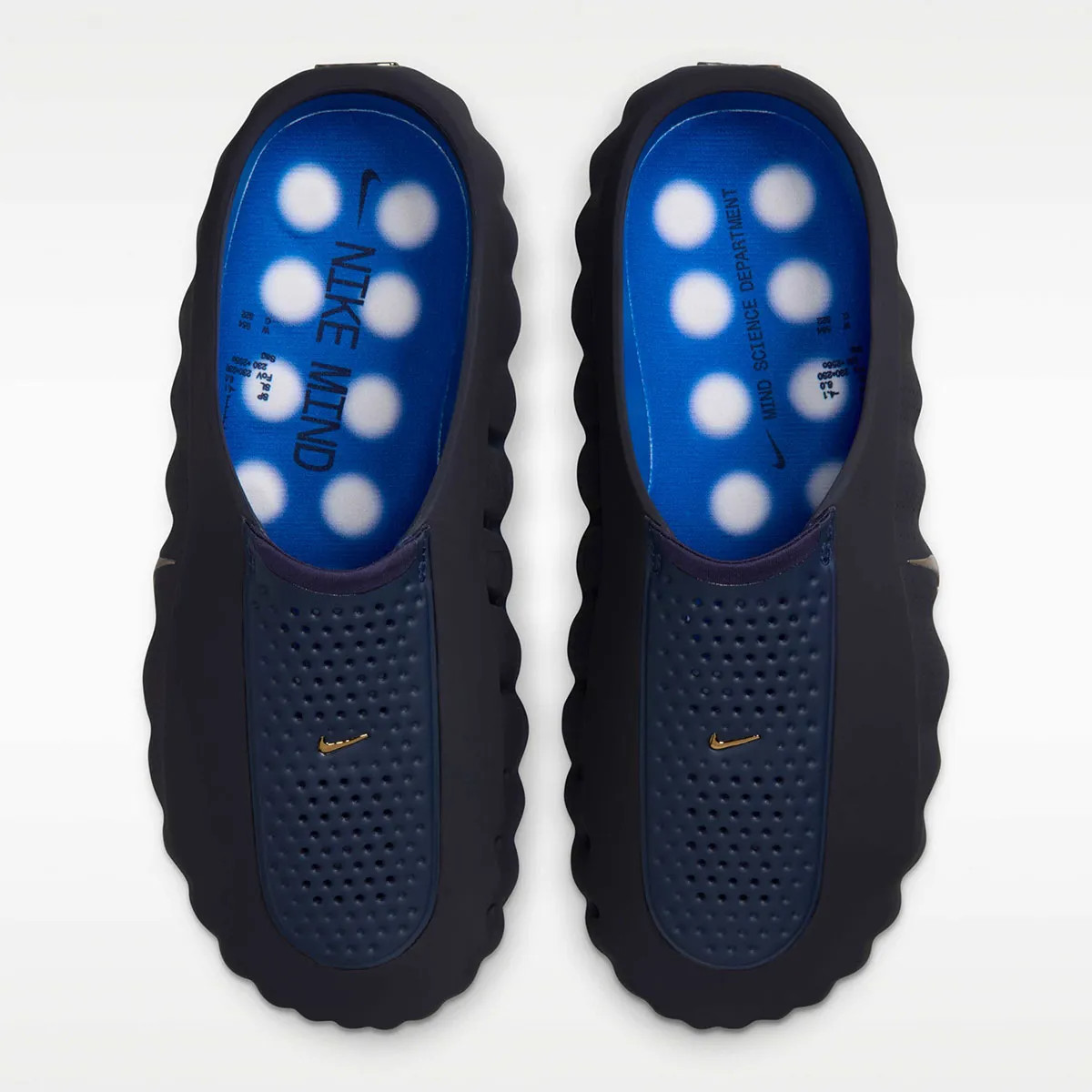 Nike Mind 001 Slipper Slide Men’s Pregame Mules – Blackened Blue – BrandNew 100%