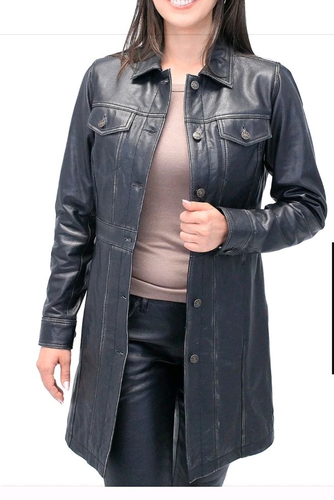 Jamming Leather – Vintage Black Extra Long Leather Coat