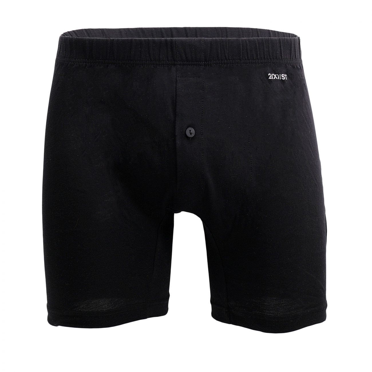 2(X)IST Pima Cotton Relaxed Breathable Knit Boxers Men’s L Black Elastic Waist