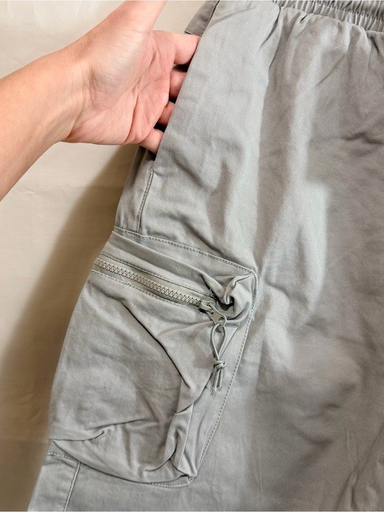 Urban Man Long Length Elastic Waist with Drawstring Tan Cargo Shorts XS thru L