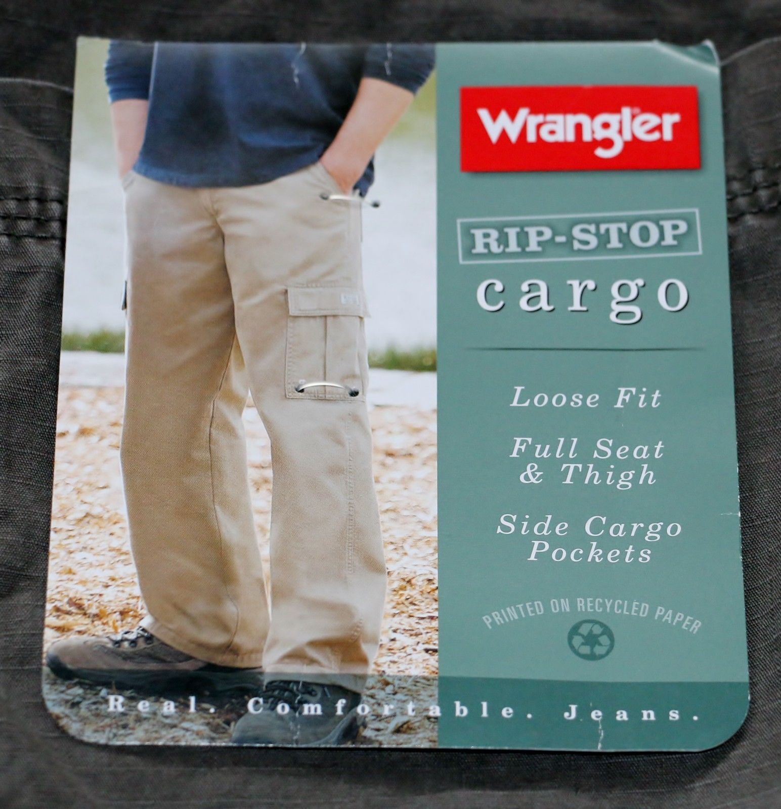 Wrangler Men’s Rip-Stop Cargo Pant Relaxed Fit 100% Cotton