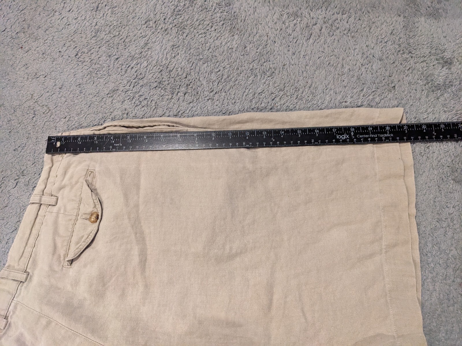 Evergreen Sport Linen Shorts Mens 40 (38) Vintage Natural Sportswear