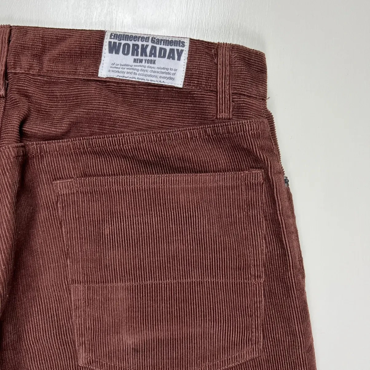 Engineered Garments Workaday Corduroy Pants Rust Size 32