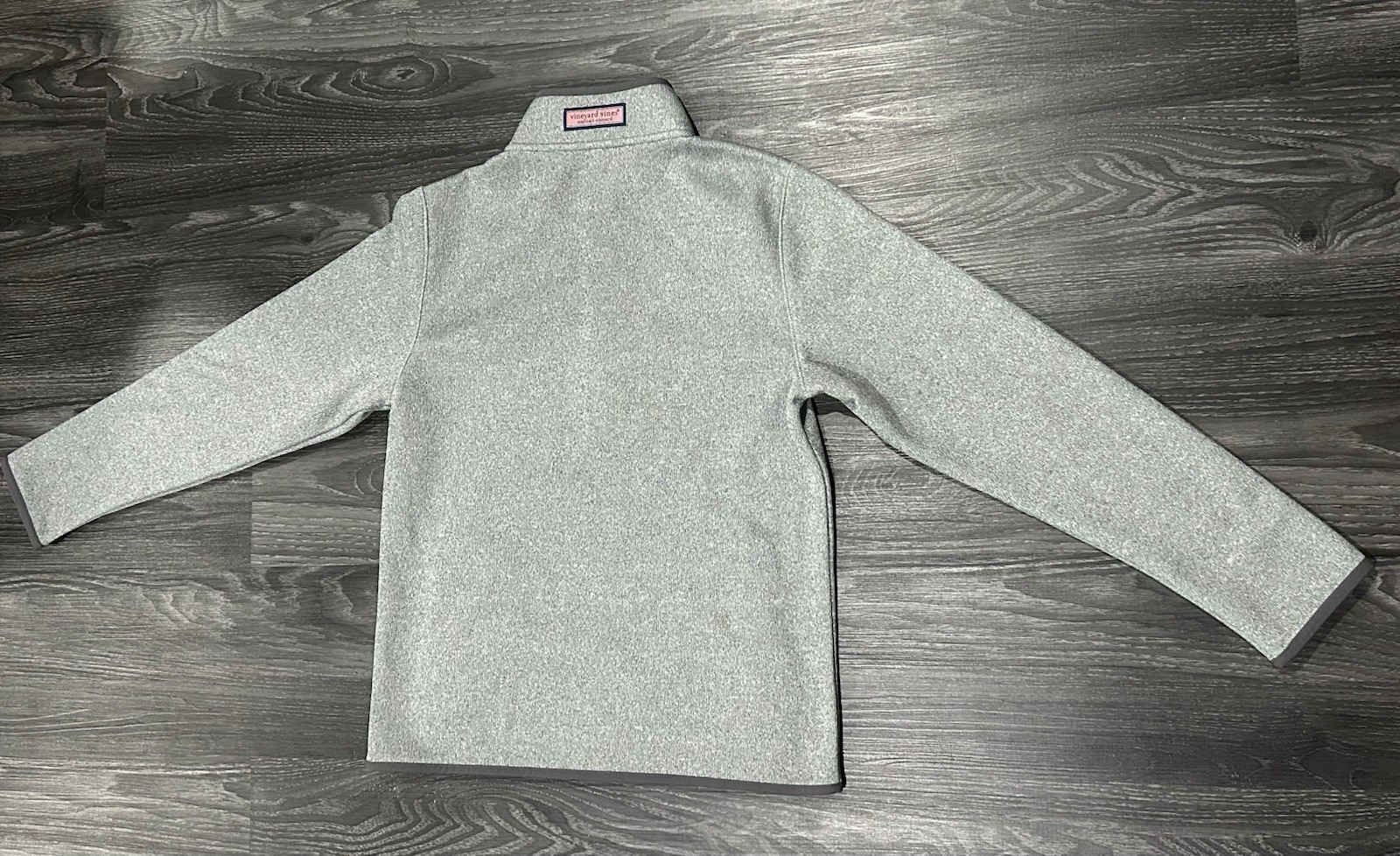 Vineyard Vines Boys L 16 Gray 1/4 Zip Fleece Pullover Sweater Jacket