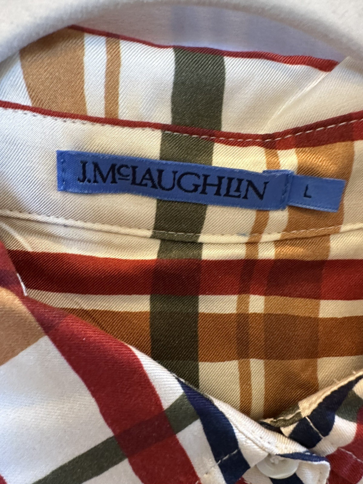 J.McLaughlin Madeline Silk-Blend Blouse Women’s Large