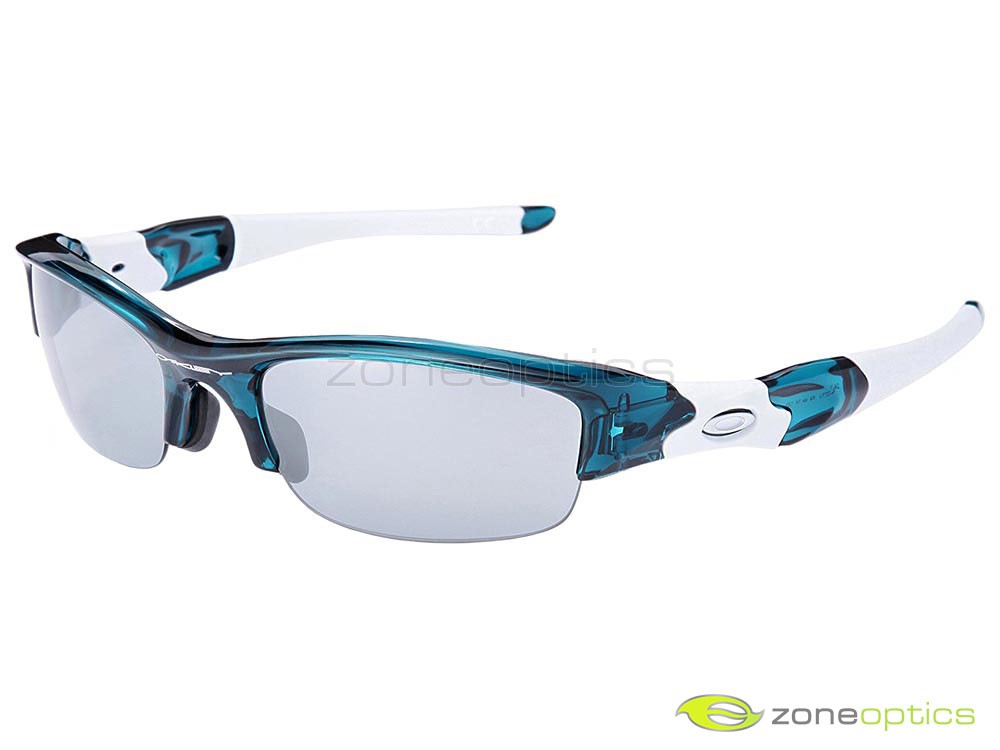 Oakley Flak Jacket Sunglasses 24-377J Crystal Turquoise/Slate Iridium Asian