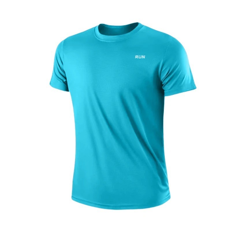 Men’s Quick Dry Short Sleeve Gym Running Moisture Wicking Round Neck T-shirt